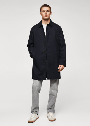Water-repellent cotton trench coat